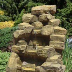 Sunnydaze Decor Sunnydaze 37"H Electric Fiberglass Stone Falls Waterfall Outdoor Water Fountain 14 Sunnydaze Decor Sunnydaze 37"H Electric Fiberglass Stone Falls Waterfall Outdoor Water Fountain -Sunnydaze Decor Store GUEST c1a30f02 90ea 4c10 b67b 796ae198bb7c
