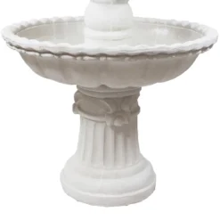 Sunnydaze Decor Sunnydaze 52"H Electric Fiberglass 4-Tier Fruit Top Outdoor Water Fountain, White Finish -Sunnydaze Decor Store GUEST c1ceaf5d 932f 4bc3 9d41 cbf4535c5ad8
