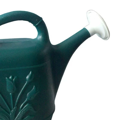 Union Products 63065 Indoor Outdoor 2 Gallon Plastic Plant Watering Can W/ Tulip Design And 2 Handles For Garden, Potted Plants, And Patio Pots, Green 5 Union Products 63065 Indoor Outdoor 2 Gallon Plastic Plant Watering Can W/ Tulip Design And 2 Handles For Garden, Potted Plants, And Patio Pots, Green - Image 3