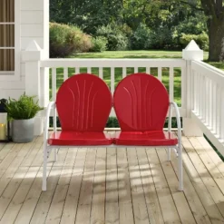 Griffith Outdoor Loveseat - Bright Red - Crosley 13 Griffith Outdoor Loveseat - Bright Red - Crosley -Sunnydaze Decor Store GUEST c2f87aa9 26cb 4696 8c95 61f79da9683f