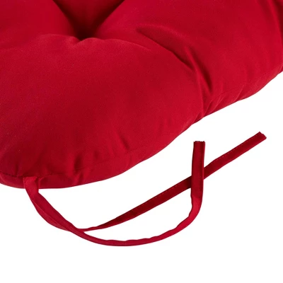 Outdoor Solid Jockey Red Sunbrella Swing/Bench Cushion - Kensington Garden 5 Outdoor Solid Jockey Red Sunbrella Swing/Bench Cushion - Kensington Garden - Image 3