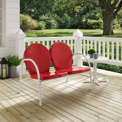 Griffith 3pc Outdoor Conversation Set - Red - Crosley 5 Griffith 3pc Outdoor Conversation Set - Red - Crosley - Image 3