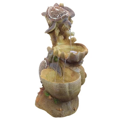 Design Toscano Turtle Cove Cascading Sculptural Fountain - Multicolored 5 Design Toscano Turtle Cove Cascading Sculptural Fountain - Multicolored - Image 3