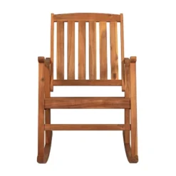 Penny Classic Slat-Back Acacia Wood Patio Outdoor Rocking Chair - JONATHAN Y -Sunnydaze Decor Store GUEST c41220cf 4669 41c6 90c4 e93e96eb9e0b