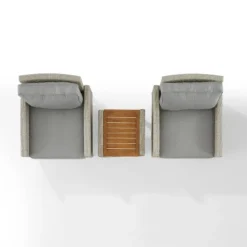 Capella 3pc Outdoor Wicker Chair Set - Gray - Crosley 14 Capella 3pc Outdoor Wicker Chair Set - Gray - Crosley -Sunnydaze Decor Store GUEST c4a317be f980 4471 a7ee 1f284f0c1ce9