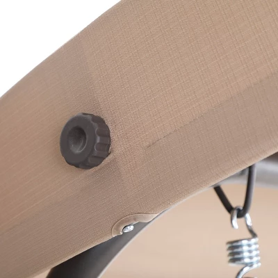 Outdoor 3 Person Glider With Cushions & Small Side Table - Captiva Designs 5 Outdoor 3 Person Glider With Cushions & Small Side Table - Captiva Designs - Image 3