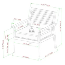 Saracina Home Mid-Century Modern Slatted Outdoor Acacia Arm Chair -Sunnydaze Decor Store GUEST c5373106 fe50 4bc9 a5c2 413de41b73ee 1