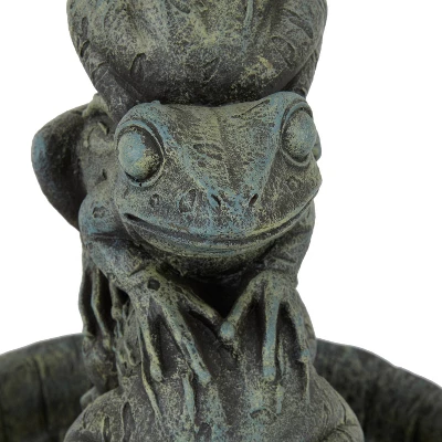 19" X 20" Rustic Resin Fountain Green - Olivia & May 5 19" X 20" Rustic Resin Fountain Green - Olivia & May - Image 3