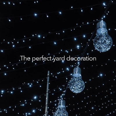 Dartwood Solar String Lights - Outdoor Decorative Solar Fairy Lights For Your House, Yard, Or Garden (4 Pack, Blue) 4 Dartwood Solar String Lights - Outdoor Decorative Solar Fairy Lights For Your House, Yard, Or Garden (4 Pack, Blue) - Image 2