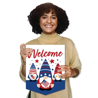 Big Dot Of Happiness Patriotic Gnomes - Outdoor Home Decorations - Double-Sided Holiday Gnome Party Garden Flag - 12 X 15.25 Inches 9 Big Dot Of Happiness Patriotic Gnomes - Outdoor Home Decorations - Double-Sided Holiday Gnome Party Garden Flag - 12 X 15.25 Inches - Image 7