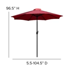 Emma And Oliver 9' Outdoor Patio Umbrella-Crank & Tilt Function - 1.5" Diameter Steel Pole -Sunnydaze Decor Store GUEST c6b62100 c5e9 40d8 8451 bf1175b88e53