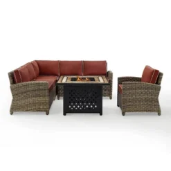 Bradenton 5pc Outdoor Wicker Seating With Fire Table - Crosley 25 Bradenton 5pc Outdoor Wicker Seating With Fire Table - Crosley -Sunnydaze Decor Store GUEST c746adf0 eebf 4825 bdb9 1787db4e5125