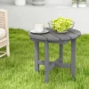 Costway Patio 18'' Adirondack Round Side Table All Weather HDPE End Table Outdoor Grey -Sunnydaze Decor Store GUEST c75aa521 c3df 4be9 a69a 5a5b84fb7741