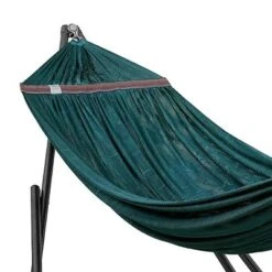 Tranquillo Universal 106.5 Inch Double Hammock Swing With Adjustable Powder-Coated Steel Stand And Carry Bag For Indoor Or Outdoor Use, Peacock -Sunnydaze Decor Store GUEST c7e301ee 0181 4dba 95cc edca7da125ca