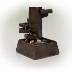 11" Resin Tiered Stone Eternity Tabletop Fountain Brown - Alpine Corporation 12 11" Resin Tiered Stone Eternity Tabletop Fountain Brown - Alpine Corporation -Sunnydaze Decor Store GUEST c7f18b80 8bfd 4135 b2fe 01cc8ac4f16d