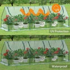 Aoodor 9 Ft. X 3 Ft. X 3 Ft. Mini Outdoor Greenhouse Three Zipped Doors 13 Aoodor 9 Ft. X 3 Ft. X 3 Ft. Mini Outdoor Greenhouse Three Zipped Doors -Sunnydaze Decor Store GUEST c84e73e5 3ca5 449b a1da 3aa11a391e3c
