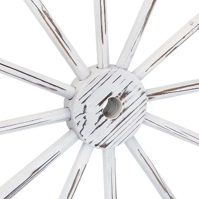 Sunnydaze Decor Sunnydaze Indoor/Outdoor Wooden Rustic Western Style Wagon Wheel Yard Landscape Porch Patio Decor - 30" 4 Sunnydaze Decor Sunnydaze Indoor/Outdoor Wooden Rustic Western Style Wagon Wheel Yard Landscape Porch Patio Decor - 30" - Image 2