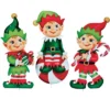 Collections Etc Festive Christmas Elf Metal Garden Stakes - Set Of 3