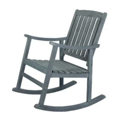 Penny Classic Slat-Back Acacia Wood Patio Outdoor Rocking Chair - JONATHAN Y -Sunnydaze Decor Store GUEST ca09f55d 2b4b 452e bf2f e5edb4fbd6e8
