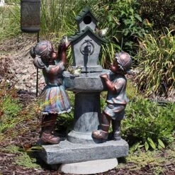 Sunnydaze Decor Sunnydaze 30"H Electric Polyresin Boy And Girl At Bird Bath Outdoor Water Fountain 13 Sunnydaze Decor Sunnydaze 30"H Electric Polyresin Boy And Girl At Bird Bath Outdoor Water Fountain -Sunnydaze Decor Store GUEST cb32f14f 59b5 4bfd 9532 25e05c33384d