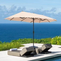 13' X 6.5' Rectangular Outdoor Patio Market Umbrella - Captiva Designs 23 13' X 6.5' Rectangular Outdoor Patio Market Umbrella - Captiva Designs -Sunnydaze Decor Store GUEST cb3c6cc5 157a 4241 85f5 561662445ed3