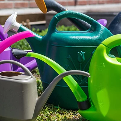 Union Products 63065 Indoor Outdoor 2 Gallon Plastic Plant Watering Can W/ Tulip Design And 2 Handles For Garden, Potted Plants, And Patio Pots, Green 6 Union Products 63065 Indoor Outdoor 2 Gallon Plastic Plant Watering Can W/ Tulip Design And 2 Handles For Garden, Potted Plants, And Patio Pots, Green - Image 4