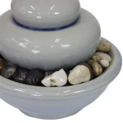 Sunnydaze Decor Sunnydaze Indoor Home Decorative Glazed Ceramic Smooth Cascade Tabletop Water Fountain - 7" - Light Gray -Sunnydaze Decor Store GUEST cb9f0736 9749 449b 9b67 2d5f6bdde1f0