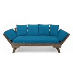Ottavio Outdoor Acacia Wood Expandable Daybed With Cushions - Dark Teal/Gray - Christopher Knight Home 12 Ottavio Outdoor Acacia Wood Expandable Daybed With Cushions - Dark Teal/Gray - Christopher Knight Home -Sunnydaze Decor Store GUEST cbdc8b8b b30f 4ca8 b8f3 a57411d2c61c