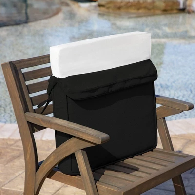 20" X 20" ProFoam Outdoor Dining Seat Cushion Onyx Black - Arden Selections 7 20" X 20" ProFoam Outdoor Dining Seat Cushion Onyx Black - Arden Selections - Image 5