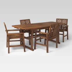 5pc Slatted Extendable Acacia Wood Patio Dining Set - Saracina Home 22 5pc Slatted Extendable Acacia Wood Patio Dining Set - Saracina Home -Sunnydaze Decor Store GUEST cc50b929 1d11 42ba bbdf 3a0193ac6925