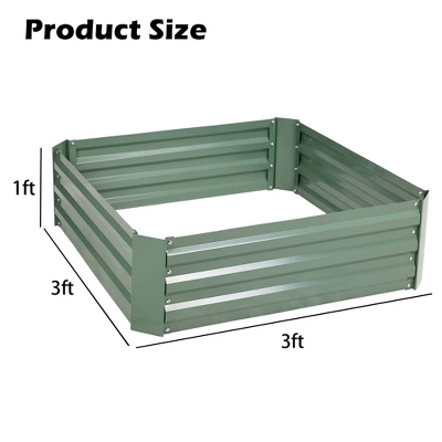 Aoodor Outdoor Raised Garden Bed Galvanized Steel Planter Box 8 Aoodor Outdoor Raised Garden Bed Galvanized Steel Planter Box - Image 6