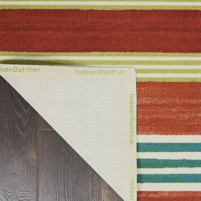 Waverly Sun N Shade SND71 Green/Teal Indoor/Outdoor Area Rug 4 Waverly Sun N Shade SND71 Green/Teal Indoor/Outdoor Area Rug - Image 2