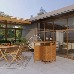 Patio Bar Table Teak - Olivia & May -Sunnydaze Decor Store GUEST cd9f0ea9 45f2 401f b04e 833c92c31133