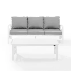Kaplan 2pc Outdoor Sofa Set - Gray - Crosley