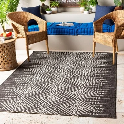 Mark & Day Hamme Rectangle Woven Indoor And Outdoor Area Rugs Black/White 3 Mark & Day Hamme Rectangle Woven Indoor And Outdoor Area Rugs Black/White