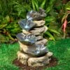 John Timberland Frog And Four Lily Pad Rustic Cascading Outdoor Floor Water Fountain With LED Light 21" For Yard Garden Patio Home Deck Porch Exterior 2 John Timberland Frog And Four Lily Pad Rustic Cascading Outdoor Floor Water Fountain With LED Light 21" For Yard Garden Patio Home Deck Porch Exterior -Sunnydaze Decor Store GUEST cf994e67 b2c7 441a 843e 4545410b8769