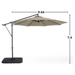 Aoodor 9.64FT Offset Hanging Umbrella Aluminum Cantilever Umbrella -Sunnydaze Decor Store GUEST cfeef26a e920 4c3e 9164 9ec6c6edfa2f