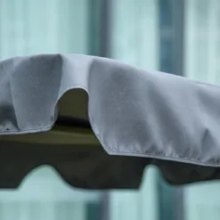 Outsunny 3-Person Porch Swing With Stand, Outdoor Swing For Patio Porch With Tilt Canopy & Comfortable Swing Bench-Style Seat, Steel Frame, Gray -Sunnydaze Decor Store GUEST d07e2665 f145 4b62 a57c 2b66ec66dff3