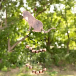 VP Home 20" H Iron Fancy Cat Wind Chimes For Outside, Brown -Sunnydaze Decor Store GUEST d07e9b52 bcb1 4e23 a212 a2e1f5b989c8