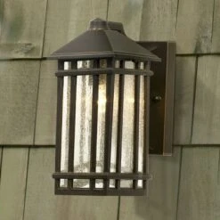 Kathy Ireland Sierra Craftsman Mission Outdoor Wall Light Fixtures Set Of 2 Rubbed Bronze 10 1/2" Seedy Glass Panels For Post Exterior Light Barn Deck 15 Kathy Ireland Sierra Craftsman Mission Outdoor Wall Light Fixtures Set Of 2 Rubbed Bronze 10 1/2" Seedy Glass Panels For Post Exterior Light Barn Deck -Sunnydaze Decor Store GUEST d0996a0e 8ae4 4b17 ab6e 1bfced788b1a