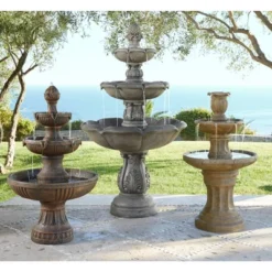 John Timberland Tuscan Garden Rustic 3 Tier Basin Outdoor Floor Water Fountain 41 1/2" For Yard Backyard Garden Patio Home Deck Porch House Exterior 10 John Timberland Tuscan Garden Rustic 3 Tier Basin Outdoor Floor Water Fountain 41 1/2" For Yard Backyard Garden Patio Home Deck Porch House Exterior -Sunnydaze Decor Store GUEST d0a53f45 f8c4 4e98 ad80 cd7c0e004658 1