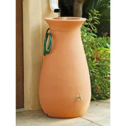 Rainwater Urn, 65 Gallon, 6' Hose Included, Brass Water Spigot, Removable Top -Sunnydaze Decor Store GUEST d10131eb ebcb 419d 8402 b4f5ad7653e9