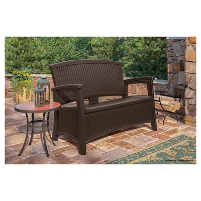 Suncast ELEMENTS Resin Patio Storage Loveseat - Java 5 Suncast ELEMENTS Resin Patio Storage Loveseat - Java - Image 3