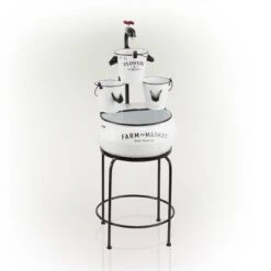 36" Buckets With Faucet Tabletop Fountain White - Alpine Corporation -Sunnydaze Decor Store GUEST d1cef96b 38cd 4a2f 9a57 f0fd29a54c13