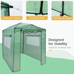 Costway 6'x 8' Portable Walk-in Greenhouse Pop-up Folding Plant Gardening W/Window -Sunnydaze Decor Store GUEST d1dce144 f939 4a19 887d fe9d4ec4c114