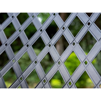 7pc Outdoor Rectangular Table & 6 Chairs With Grid Design - Black - Captiva Designs 11 7pc Outdoor Rectangular Table & 6 Chairs With Grid Design - Black - Captiva Designs - Image 9