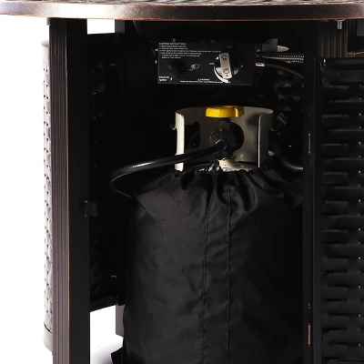 Oakland Living 5pc Aluminum Outdoor Patio Fire Pit Dining Set With 34" Round Fire Table Copper/Gray 11 Oakland Living 5pc Aluminum Outdoor Patio Fire Pit Dining Set With 34" Round Fire Table Copper/Gray - Image 9