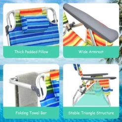 Tangkula 2 Pack Of Folding Beach Chair Portable Backpacking Chair With Cup Holder Headrest Storage Bag For Outdoor -Sunnydaze Decor Store GUEST d2d563f0 8bd8 467a b320 c323e4431a67