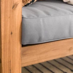 Galia Square Leg Acacia Wood Patio Loveseat With Cushions - Brown - Saracina Home 28 Galia Square Leg Acacia Wood Patio Loveseat With Cushions - Brown - Saracina Home -Sunnydaze Decor Store GUEST d2ed3c81 9739 462a bb73 fd1b3f7c05ae