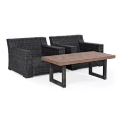 Beaufort 3pc Outdoor Wicker Seating Set With Coffee Table - Mist - Crosley 15 Beaufort 3pc Outdoor Wicker Seating Set With Coffee Table - Mist - Crosley -Sunnydaze Decor Store GUEST d331a814 838b 4fe1 9cbe 4f54ce497133
